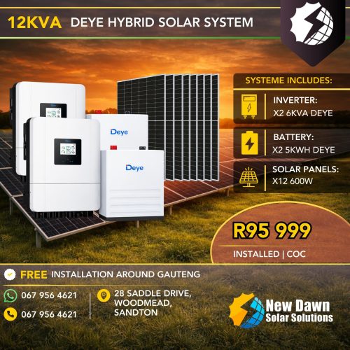 12KW DEYE SINGLE PHASE OFF-GRID SOLAR SYSTEM