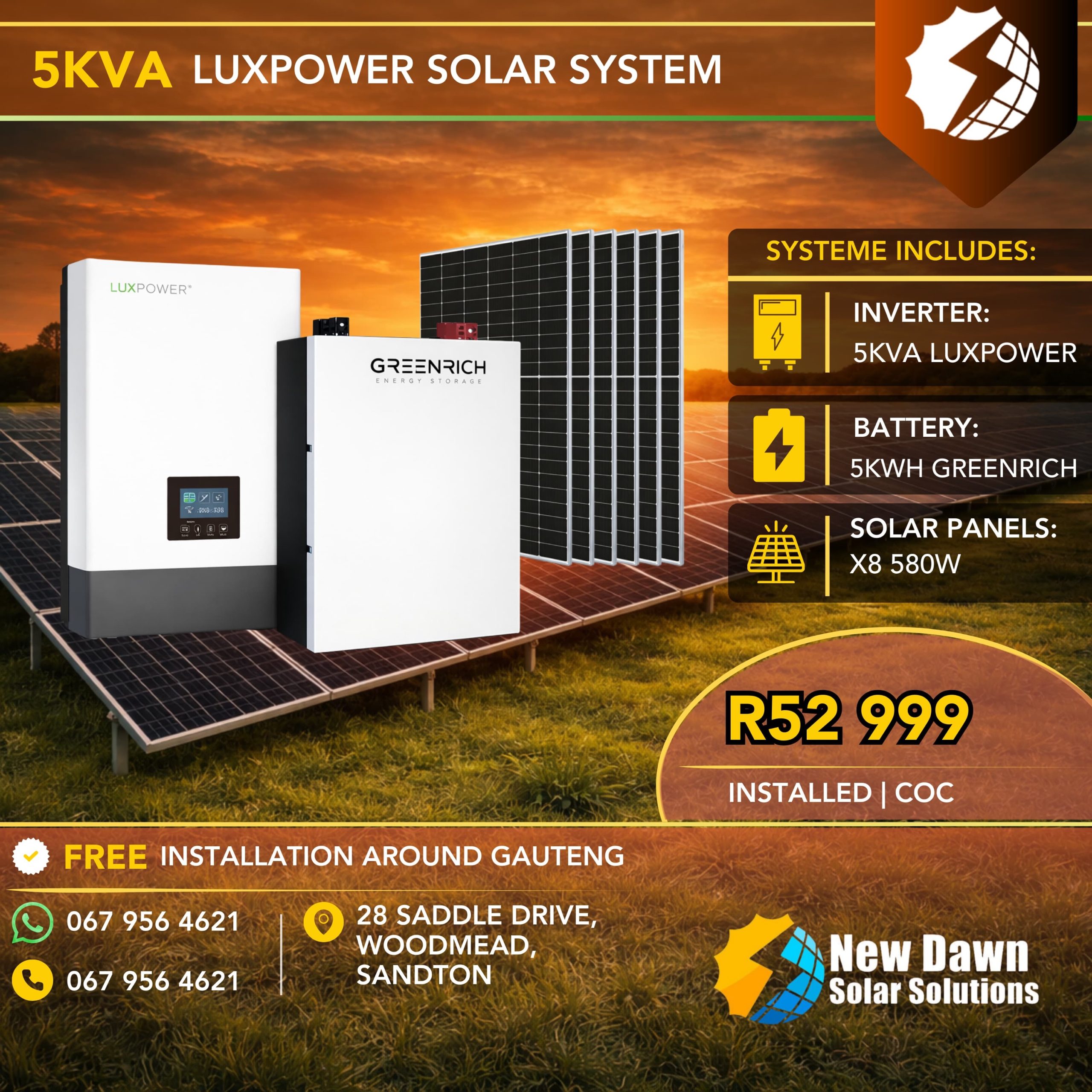 5KW LUXPOWER OFF-GRID SOLAR SYSTEM