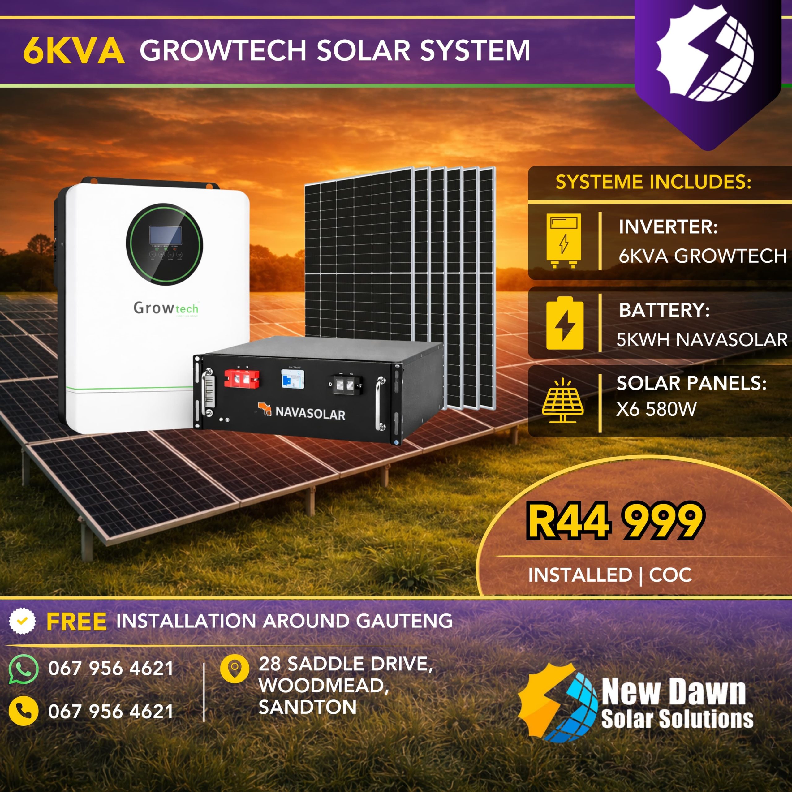 6 KW GROWTECH OFF-GRID SOLAR SYSTEM